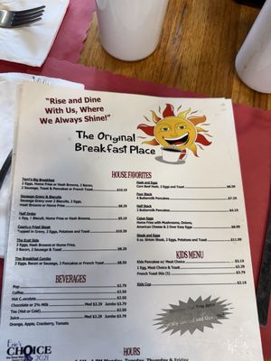 Menu photo 1 The Original Breakfast Place Erie, PA Menu photo 1 The Original Breakfast Place Erie, PA