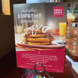 Table card pumpkin pancakes