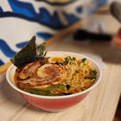 Yama Ramen - Tonkotsu Ramen against a backdrop of some cool art