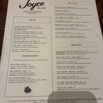 Joyce - Food menu - Southern Near Me - Los Angeles, California Joyce - Food menu - Southern Near Me - Los Angeles, California