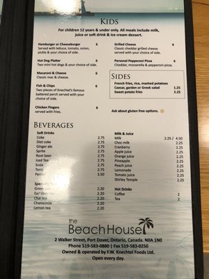 Menu photo 5 The Beach House Port Dover, ON
