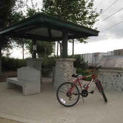 Sign and hut