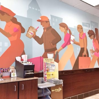 Dunkin' - a woman in a pink dress and a man in a red hat - Donuts Near Me - Pine Brook, New Jersey Dunkin' - a woman in a pink dress and a man in a red hat - Donuts Near Me - Pine Brook, New Jersey