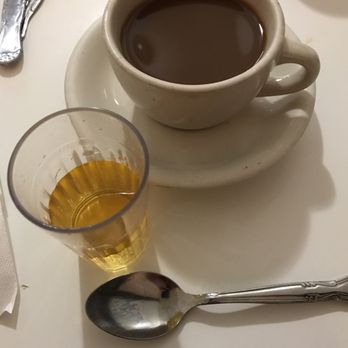 Terry's Coffee Shop - Juice and coffee with breakfast special. Spoon added for size comparison - Coffee & Tea Near Me - Union City, New Jersey