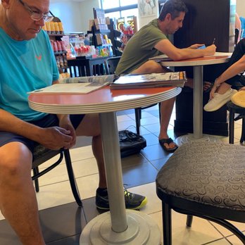 Barnes & Noble - man was politely asked if empty chair was available and responded "no". He sat for 40 minutes looking at magazines , no one came to table. - Bookstores Near Me - Boca Raton, Florida