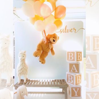 It's a Party Thing - Flying Bear set up for Baby shower - Balloon Services Near Me