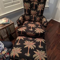 Childress Fabrics & Furniture - Vintage rocker and ottoman with fabric & service by Childress