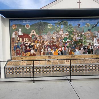 Cajun Kitchen Cafe - outside the church Family member helped paint this Mural - Cajun/Creole Near Me - Ventura, California