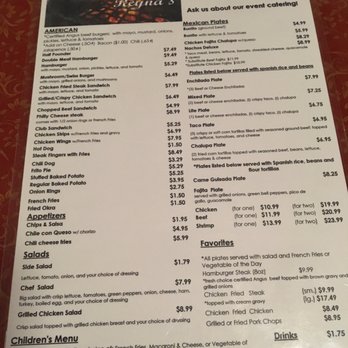 Reyna's Cafe - Dinner menu - Cafes Near Me - Hungerford, Texas Reyna's Cafe - Dinner menu - Cafes Near Me - Hungerford, Texas