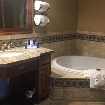 Hotel Park City - Bathroom, it was really nice with good amenities, but a little awkward in its setup, things are just a little too crammed in. - Resorts Near Me - Park City, Utah
