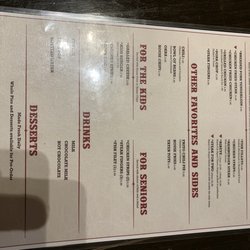 The Cow - Menu