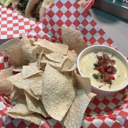 Queso - hard to eat and chunky