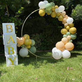 iDecor Events - Gold circular arch and balloon decor provided by iDecor - Party Equipment Rentals Near Me - Fremont, California iDecor Events - Gold circular arch and balloon decor provided by iDecor - Party Equipment Rentals Near Me - Fremont, California