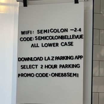 Semicolon Cafe - Free parking next door! - Coffee & Tea Near Me - Bellevue, Washington Semicolon Cafe - Free parking next door! - Coffee & Tea Near Me - Bellevue, Washington