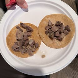Ay Chabela Taqueria - I asked for two lengua tacos with everything and this was what I got. Expensive and not good