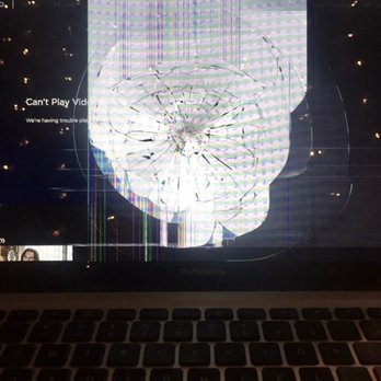 TSS Phones and Computers - This was right after I stepped on it. The screen continued to become blank until there was no desktop in sight.  TSS fixed it same day! - IT Services & Computer Repair Near Me - New York, New York