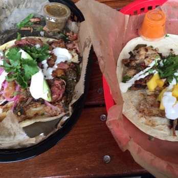 Torchy's Tacos - Brushfire on right and the matador (on the secret menu) on the left - Tex-Mex Near Me - Fort Worth, Texas Torchy's Tacos - Brushfire on right and the matador (on the secret menu) on the left - Tex-Mex Near Me - Fort Worth, Texas