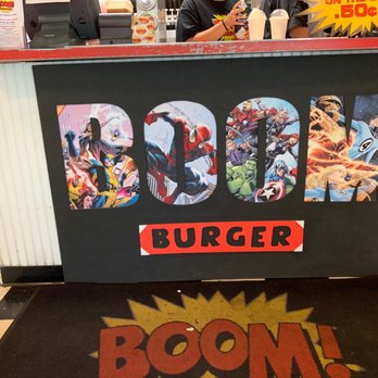 Boom Burger - Superhero frenzy - Burgers Near Me - Westhampton Beach, New York Boom Burger - Superhero frenzy - Burgers Near Me - Westhampton Beach, New York