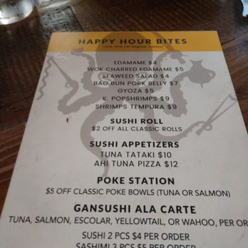 Ganzo Sushi - Happy hour menu - Ramen Near Me - Delray Beach, Florida