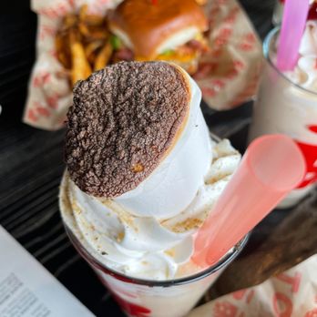 Burgatory - Robinson - a cup of ice cream with a cookie on top - Burgers Near Me - Pittsburgh, Pennsylvania Burgatory - Robinson - a cup of ice cream with a cookie on top - Burgers Near Me - Pittsburgh, Pennsylvania