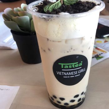 Tastea Vietnamese Grill - Potted Milk Tea - Vietnamese Near Me - Rosenberg, Texas