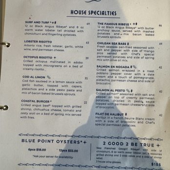 BLU Seafood Scottsdale - Dinner menu - Seafood Near Me - Scottsdale, Arizona