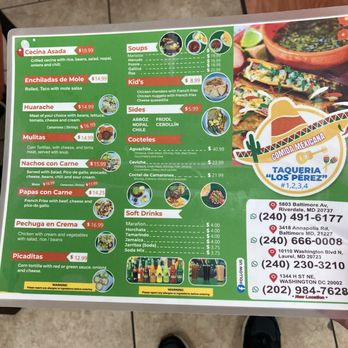 Taqueria Los Perez 2 - Menu - Mexican Near Me - Baltimore, Maryland Taqueria Los Perez 2 - Menu - Mexican Near Me - Baltimore, Maryland
