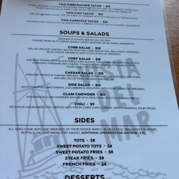 Vista Del Mar - menu September 2026 - Bars Near Me - Eureka, California Vista Del Mar - menu September 2026 - Bars Near Me - Eureka, California