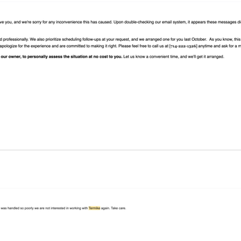 Termike Pest Control - Burbank - My response to Termike's email - Pest Control Near Me - Burbank, California