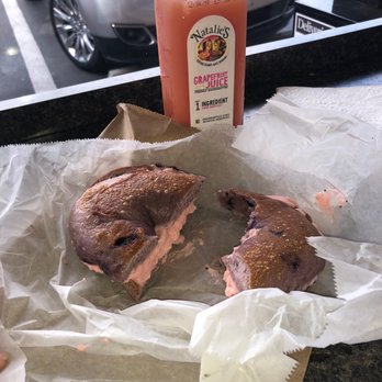 Stuff A Bagel - Blueberry bagel with strawberry cream cheese and grapefruit juice. I'm usually not a sweets person but this was perfect and not too rich - Bagels Near Me - Cape Coral, Florida Stuff A Bagel - Blueberry bagel with strawberry cream cheese and grapefruit juice. I'm usually not a sweets person but this was perfect and not too rich - Bagels Near Me - Cape Coral, Florida