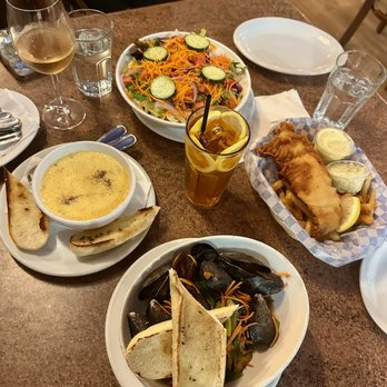 Main Street Restaurant & Bakery - Mussels, chowder, fish and chips, salad - Seafood Near Me - Ingonish Beach, Nova Scotia Main Street Restaurant & Bakery - Mussels, chowder, fish and chips, salad - Seafood Near Me - Ingonish Beach, Nova Scotia
