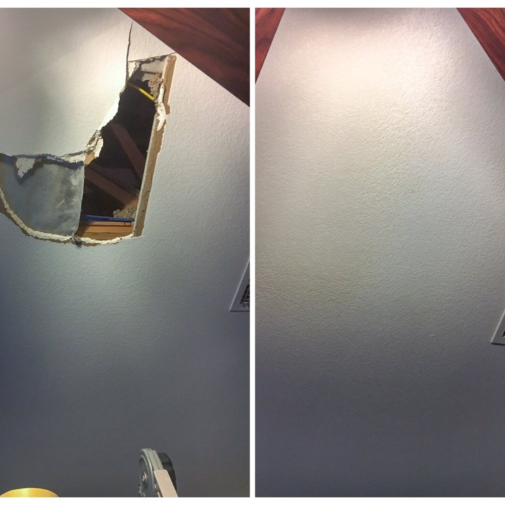 Roa Drywall - Before and After Drywall Repair (but before the painting) - Drywall Installation & Repair Near Me - Pflugerville, Texas Roa Drywall - Before and After Drywall Repair (but before the painting) - Drywall Installation & Repair Near Me - Pflugerville, Texas