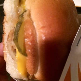 White Castle - a hand holding a hot dog - Burgers Near Me - Marysville, Ohio White Castle - a hand holding a hot dog - Burgers Near Me - Marysville, Ohio