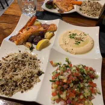 Hummus Kitchen - Salmon lunch special; $22 - Mediterranean Near Me - New York, New York
