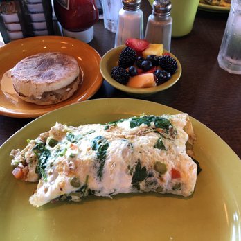 Hashes & Brews - Skinny Omelet with fruit and english muffin - Bars Near Me - San Bruno, California Hashes & Brews - Skinny Omelet with fruit and english muffin - Bars Near Me - San Bruno, California