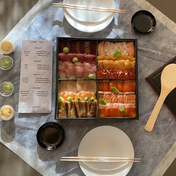 Sushi I-NABA Manhattan Beach - Jewelry Box. Came with a fancy box, rice paddle, nice chopsticks, sauce holder and a list of what's inside. Excellent presentation! - Japanese Near Me - Torrance, California Sushi I-NABA Manhattan Beach - Jewelry Box. Came with a fancy box, rice paddle, nice chopsticks, sauce holder and a list of what's inside. Excellent presentation! - Japanese Near Me - Torrance, California