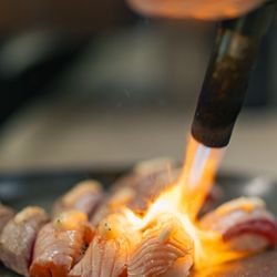 Domo Cafe Kahala - Enjoy the light, smoky and savory flavors of our Aburi seared Sushi