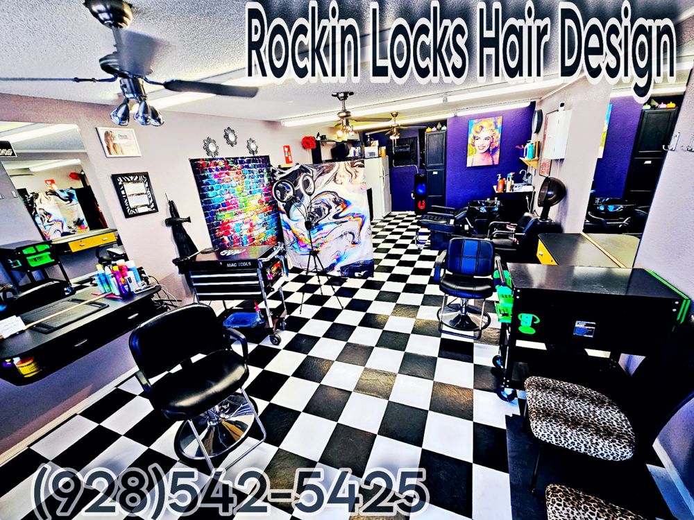 Rockin Locks Hair Design Logo