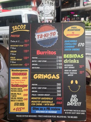 Menu photo 1 TA-KI-TO Cancún, ROO Menu photo 1 TA-KI-TO Cancún, ROO