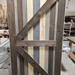 Uncle Benny's Building Supplies - Custom barn door built in-house