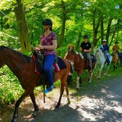Blue Spruce Farm - Trail ride with some of our happy clients