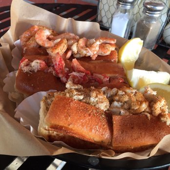Lobster West - From the top: shrimp roll, lobster roll, crab roll. - Seafood Near Me - Encinitas, California Lobster West - From the top: shrimp roll, lobster roll, crab roll. - Seafood Near Me - Encinitas, California