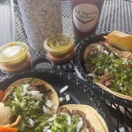 asada street tacos and jamaica drink asada street tacos and jamaica drink