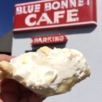 Blue Bonnet Cafe - Coconut Cream Pie - Desserts Near Me - Marble Falls, Texas Blue Bonnet Cafe - Coconut Cream Pie - Desserts Near Me - Marble Falls, Texas