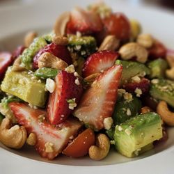 SEA Noodle Bar - Summer strawberries and avocado salad.