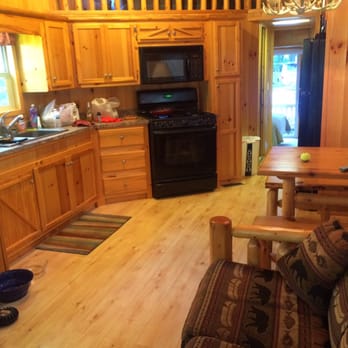 Lakeside Cabins Resort - Open kitchen with stove, fridge, microwave, coffe pot (though small), utensils and dishes provided-nice. - Campgrounds Near Me - Three Oaks, Michigan Lakeside Cabins Resort - Open kitchen with stove, fridge, microwave, coffe pot (though small), utensils and dishes provided-nice. - Campgrounds Near Me - Three Oaks, Michigan