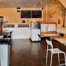 Tea Plus Tea Bar - Inside seating for the time being.