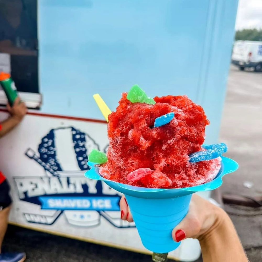 Penalty Box shaved ice Logo