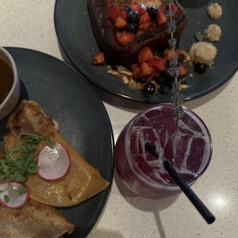 Mercadito - Brunch item, quesabirrias, 3 leches French toast, mocktail purple rain - Mexican Near Me - Chicago, Illinois Mercadito - Brunch item, quesabirrias, 3 leches French toast, mocktail purple rain - Mexican Near Me - Chicago, Illinois