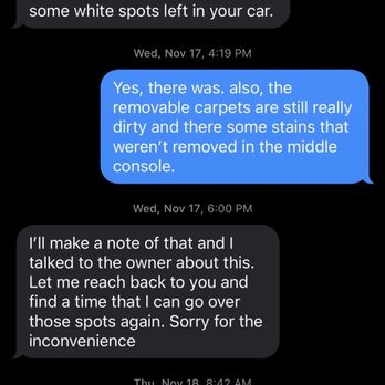 Attention 2 Detail Mobile Auto Detailing - Never got a response after this - Auto Detailing Near Me - Beaverton, Oregon